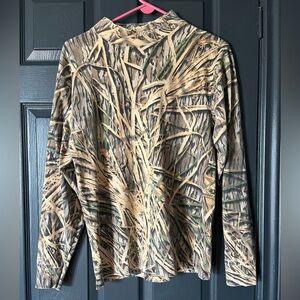 Mossy Oak Men's Long Sleeve Camouflage Pullover - Tan, Brown & Green